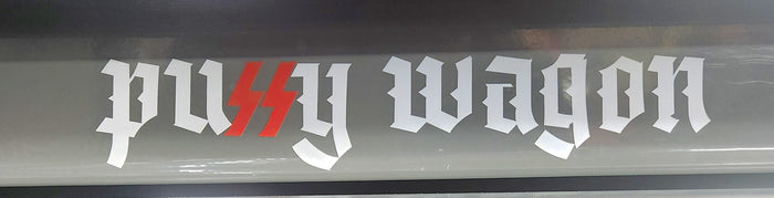 Pussy Wagon Swingarm Decal