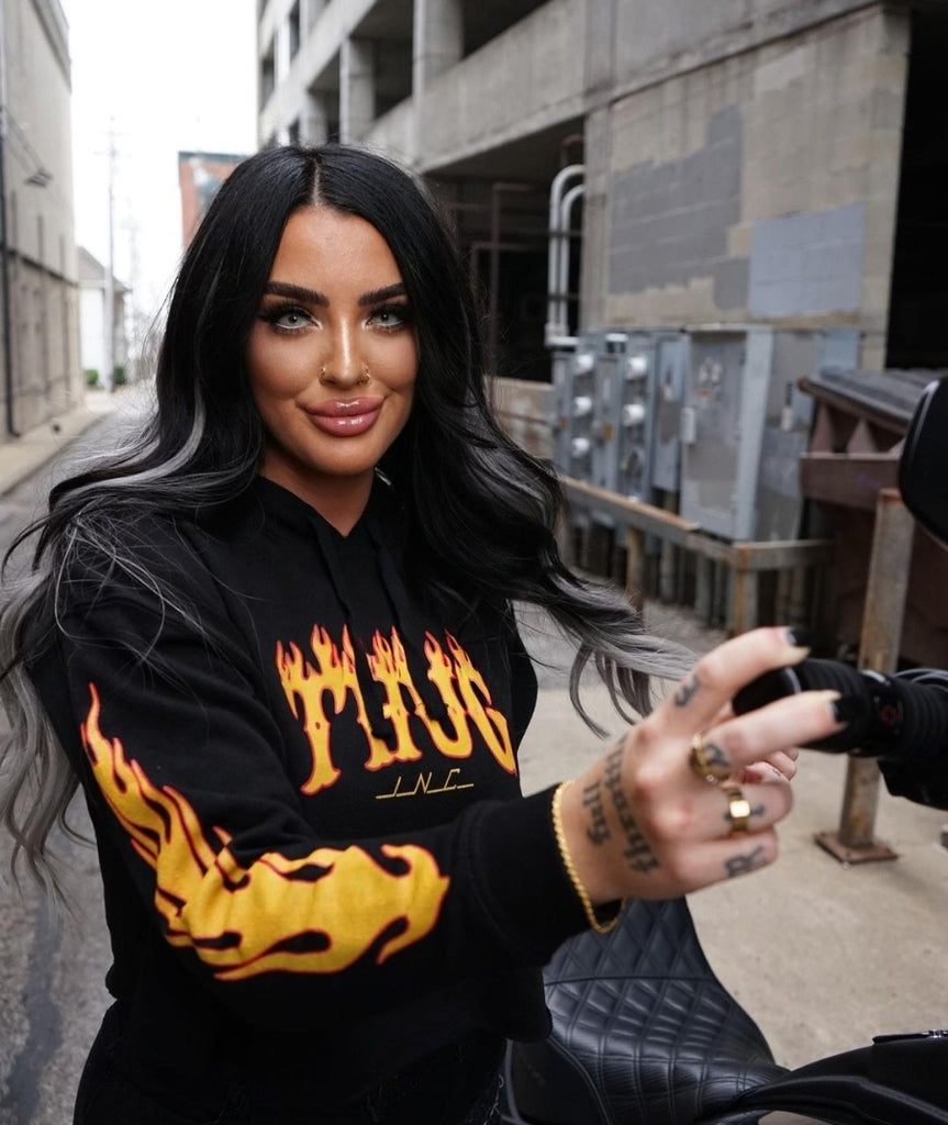 The LIT crop top hoodie