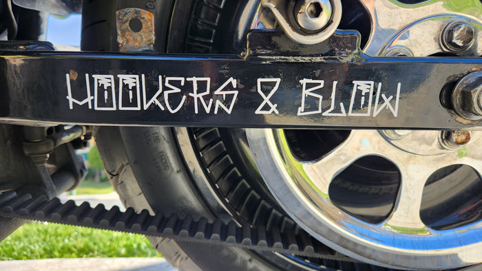 Hookers & Blow Swingarm Decal