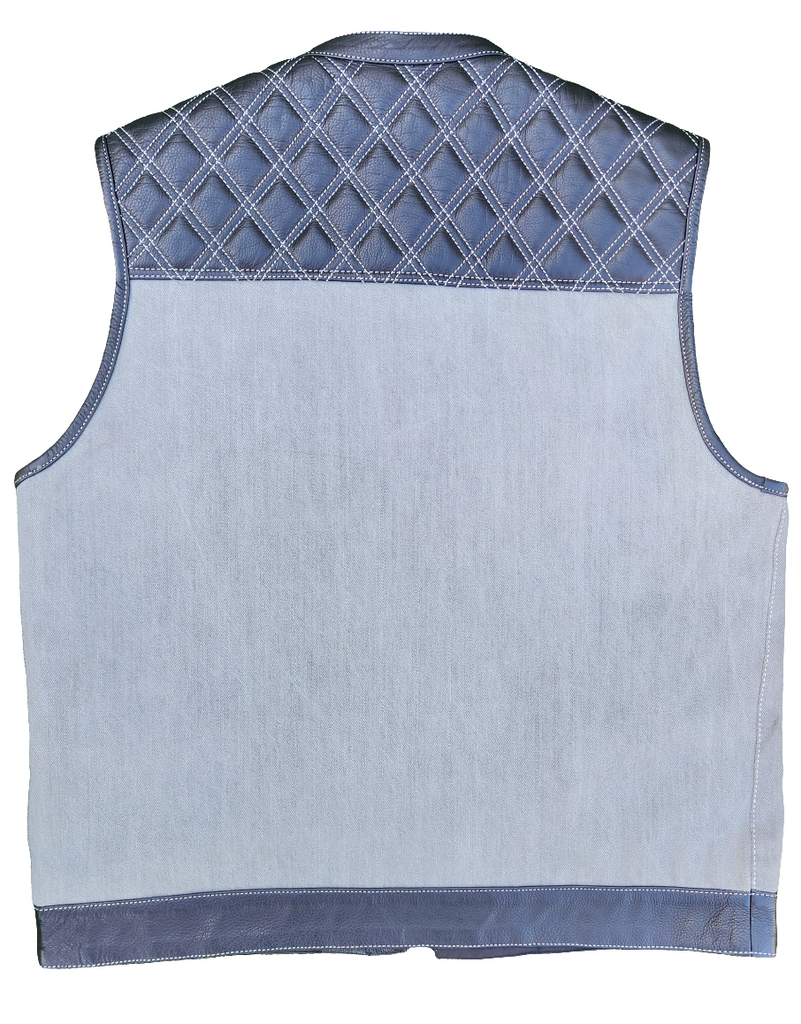 The TRADITIONAL Denim and leather Vest