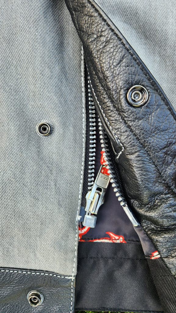 The TRADITIONAL Denim and leather Vest